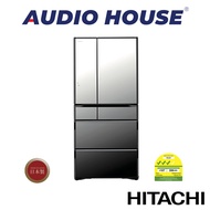 HITACHI R-WXC670KS-X  525L 6 DOOR FRIDGE COLOUR: CRYSTAL MIRROR 3 TICKS  1 YEAR WARRANTY BY HITACHI