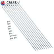 CHINK 10 Set Cycling Spokes, Sliver 13G ,2.2mm Diameter Bike Spokes, Durable Carbon Steel with Acces