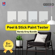 Paint Sample - Barely Grey Bundle - GEKKO Peel And Stick Nippon Paint Tester / Paint Sample