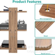🚓Wooden Floating Shelf Wall-Mounted Projector Shelf Router Shelf Wall Projector Bracket Wall Mount