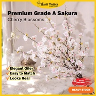 Artificial Flower Cherry Blossom Flowers Decor Sakura Flower Artificial Flower Decoration Bunga Saku
