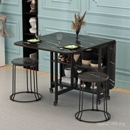 Dining Table Household Eatable with Movable Multifunctional Small Apartment Dining Table Simple Stor
