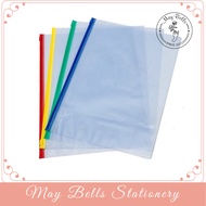 Combo of 5 A4, A5 Plastic Zipper Covers, PVC Plastic File Zip Bag Covers