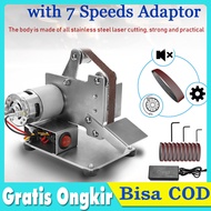 【Dikirim dlm 24jam】mesin amplas duduk listrik mini Desktop Grinder Mini Electric Belt Sander DIY Pol