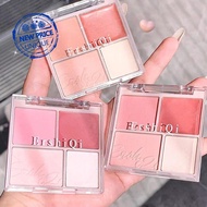 STAR 4 Color Blush Long-lasting Waterproof Non Smudge Blush Face Makeup A3v0