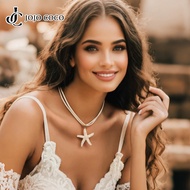 JOJO COCO Fashion Vacation Beach Necklace for Women Starfish Pendant Necklace