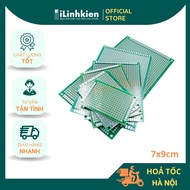 PCB hole 7x9cm high quality double-sided FR4 glass key.