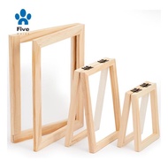 3 Pieces Paper Making Wooden Paper Making Mould Papermaking Screen Kit 3 Size Frame for DIY  (A7, A6