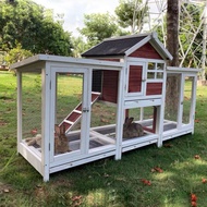 Rain luxury villa outdoor rabbit loft cage coop outdoor pet cage rabbit cage to nest