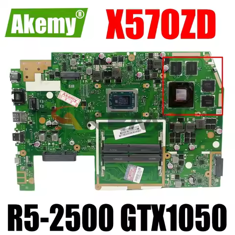For ASUS Original X570ZD Mainboard YX570ZD YX570DD Laptop Motherboard X570D X570Z R3 R5 R7 GTX1050 1