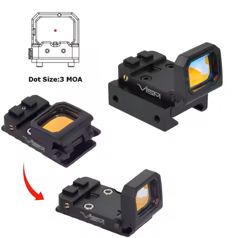 Tactical VISM Flipdot Reflex Optic Red Dot Sight - 3 MOA Mini Pistol Sight For Glock 17 MOS 20mm Pic