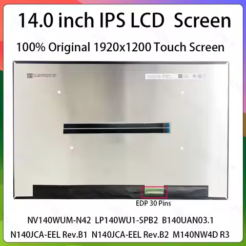 14" Laptop LCD Screen NV140WUM-N42 B140UAN03.1 N140JCA-EEL M140NW4D R3 LP140WU1-SPB2 Display Matrix 