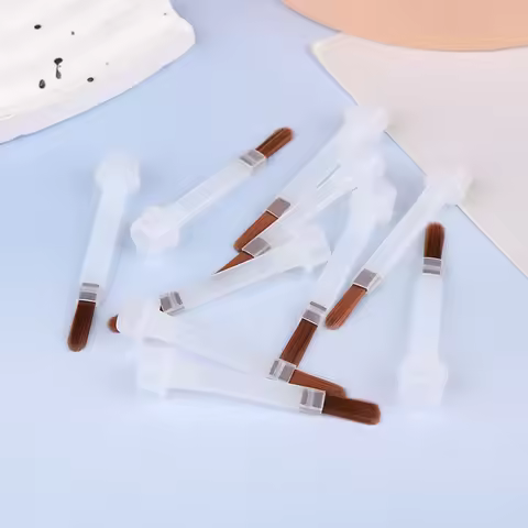 5/10/20Pcs Disposable Nail Polish Brush For 15ml Nail Polish Bottle Replacement Brush Brown Hair Nai