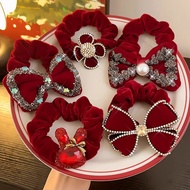 Red Bow Woman Hair Tie Fashionable New Style Rabbit Hair Tie