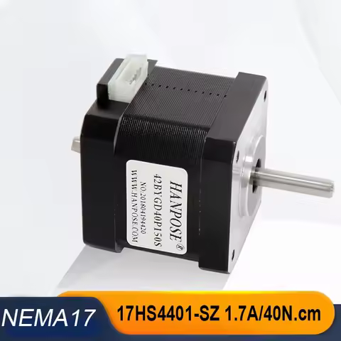 Nema17 Stepper Motor 17HS4401S-SZ 4-lead Double Shaft Motor For 3D Printer Monitor Equipment
