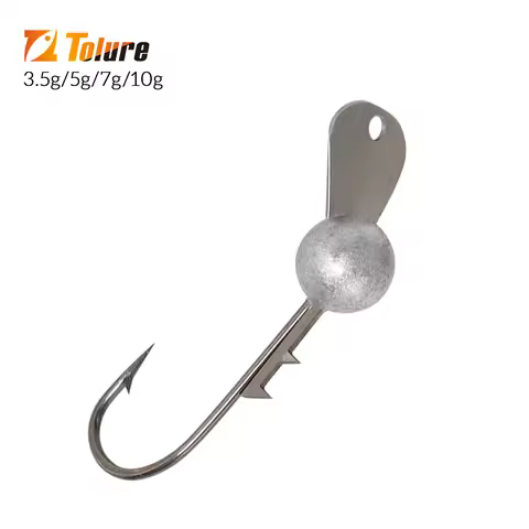 TOLU 2025 NEW Design Jig Head Hook With Metal Lip 3.5g/5g/7g/10g 10pcs/pack Enhanced Bait Action for