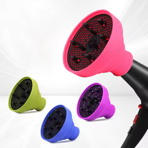 1piece Salon Silicone Hair Dryer Diffuser Cover Adjustable Temperature Resistant Dispersion Drying H