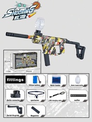 1盒電動短劍風格玩具槍，適用於團隊運動遊戲、夏季戶外和室內活動（不含水彈）