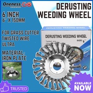 DERUSTING WEEDING WHEEL 6 INCH FOR BRUSH CUTTER 6 INCH WEEDING WHEEL