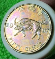 香港 1997 ( 牛年 ) 伍毫硬幣 ( 有彩光 )