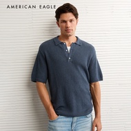 American Eagle Pique Sweater Polo Shirt เสื้อโปโล สเวตเตอร์ ผู้ชาย (NMSC 014-2051-405)