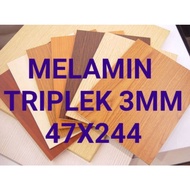TRIPLEK MELAMIN GLOSSY 45X150 | KAYU LAPIS | PAPAN
