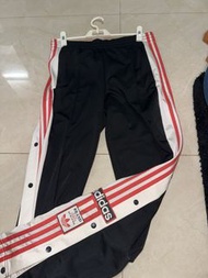 (Rare) Adidas originals track pants (adibreak) //黑白紅鈕扣長褲