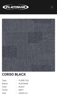 Keramik Platinum 40x40 CORSO BLACK Matt