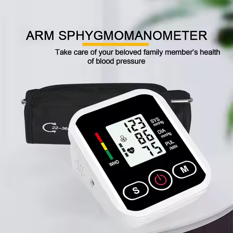 Digital Heart Rate Blood Pressure Monitor Medical Upper Arm Tonometer Blood Pressure Meter Automatic