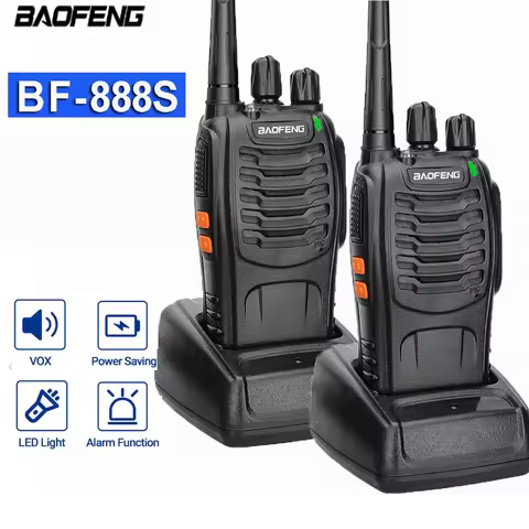 2PCS Baofeng BF-888S Walkie Talkie 16CH BF 888S Long Range UHF 400-470MHz Portable Ham Two Way Radio