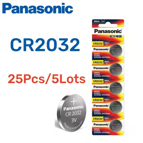 5pcs 30pcs Original Panasonic CR2032 3V ECR2032 Lithium Battery CR 2032 For Control Watch Motherboar