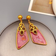 New Retro Palace Style Enamel Glaze Exaggerated Earrings Unique Fashion Design Earrings Earrings HYS