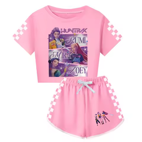 KPop Demon Hunters Huntrix Pajama Sets Autumn Children Pyjamas Girls Boy Game Cotton Sleepwear Baby