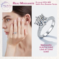 HFY 0.5ct-3.0ct Real-Moissanite Ring GRA HotSale Classic 925Silver Wedding Proposal Girlfriends-*-&