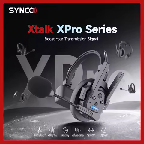 Synco Xtalk XPRO 2.4G Full-Duplex X2 X3 X5 X9 Remote Headset Wireless Intercom System for Film Telev