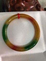 VÒNG CẨM THẠCH 3 MÀU VÀNG XANH ĐỎ ĐẬM Size 50MM x Dầy 72mm BÓNG VÒNG ĐẸP NỮ 45kg-52kg có 550k