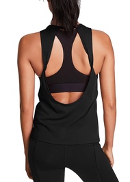 Mippo Workout Tops for Women Open Back Yoga Shirts Tank Tops Athletic Tops Gym Workout Clothes