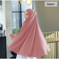 Halima Jilbab Bahan Jersey Premium Kerudung Bergo Instan French Khimar Cadar Madinah Syari Jumbo