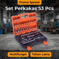 53PCS Ratchet Socket Wrench Set Car Motorcycle Repair Tools Complete Workshop Tools With Various Siz