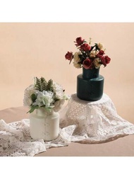 1入防摔花瓶，時尚北歐風格仿陶瓷花盆，現代塑料花藝家居裝飾