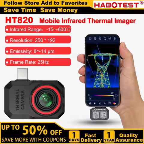 HABOTEST HT820 Thermal Camera for Android Infrared Thermal Imager Repair Thermographic Camera with H