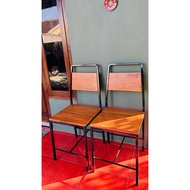 Industrial Furniture Chairs Vintage Vintage Vintage Chairs Iron Wood Table Chairs Cafe Resto Dining 