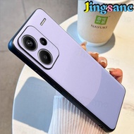 เคส Jingsanc สำหรับ Xiaomi Redmi Note 13 Pro + 5G/Note 13 Pro 5G 4G/Note 13 5G 4G เคสโทรศัพท์หนังสุดหรูกรอบบางเคสกันกระแทกมือถือป้องกันเลนส์แบบเรียบง่ายฝาครอบหลังแบบ A48-1