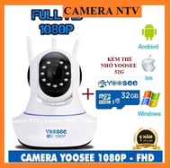 (COMBO CAMERA YOOSEE ) Camera Yoosee 3 râu YS1021 kèm thẻ nhớ Mixie/Yoosee 32G