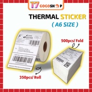 350pcs Roll/ 500pcs A6 Fold Thermal Label Sticker AWB Sticker Airwaybill Address 150mm x 100mm