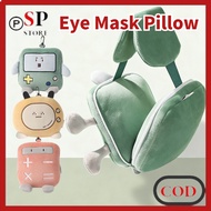 2-IN-1 Eye Mask Pillow Cute Cartoon Plush Doll Neck Pillow Multifunctional Travel Pillow Portable Ey