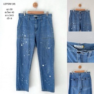 Jeans (LEPSIM) Low Waist Good Thick Fabric Beautiful Color | Second-Hand Branded Items