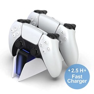 แท่นชาร์จคู่สำหรับ PS5 Type-C แท่นชาร์จแบบคู่แท่นชาร์จสำหรับจอยควบคุมเกมไร้สาย Playstation 5 Dualsense