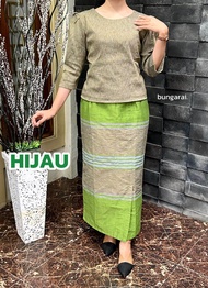 stelan rok panjang tenun lurik