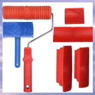 (ECRW) 6Pcs Handheld Wood Grain Tool Art Paint Red Wood Grain Tool Puller Basics Wood Graining Set